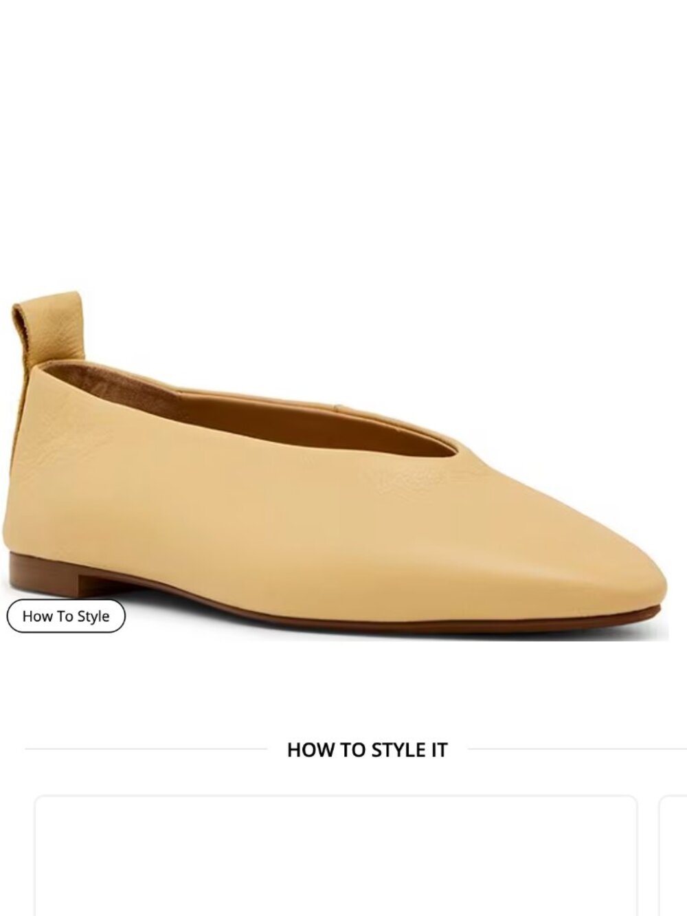 Steve Madden Swanky Leather High Vamp Ballet Flats